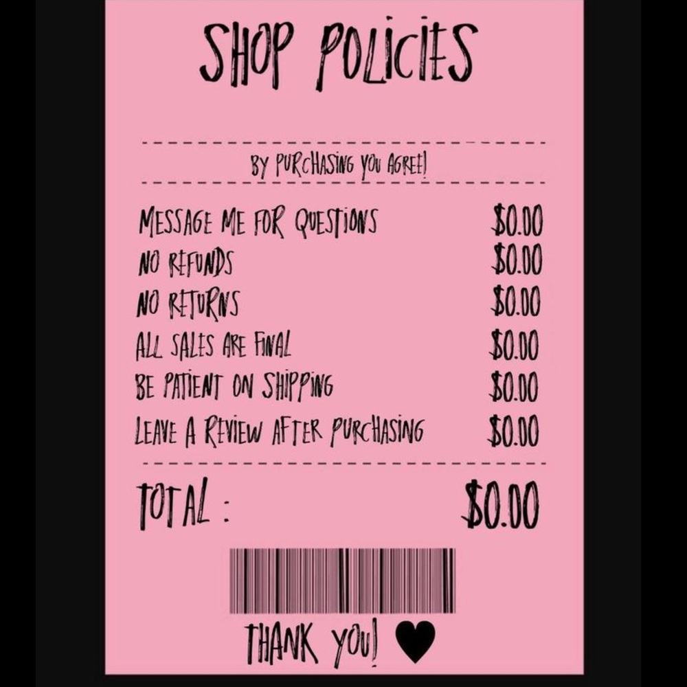 READ SHOP POLICIES PLS READ BEFORE PURCHASING
